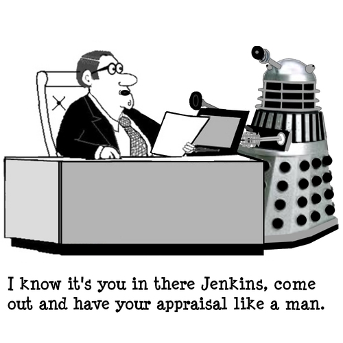 Cartoon: Appraisal (medium) by cartoonsbyspud tagged cartoon,spud,hr,recruitment,office,life,outsourced,marketing,it,finance,business,paul,taylor