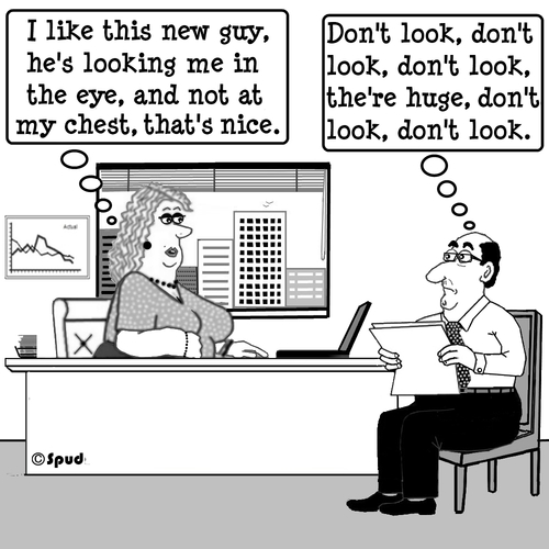 Cartoon: Dont Look (medium) by cartoonsbyspud tagged cartoon,spud,hr,recruitment,office,life,outsourced,marketing,it,finance,business,paul,taylor