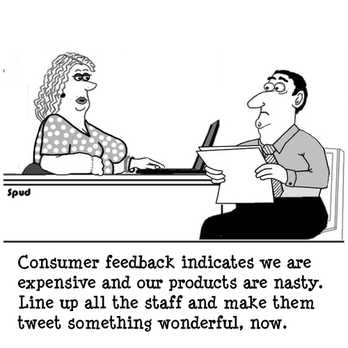 Cartoon: Feedback (medium) by cartoonsbyspud tagged cartoon,spud,hr,recruitment,office,life,outsourced,marketing,it,finance,business,paul,taylor