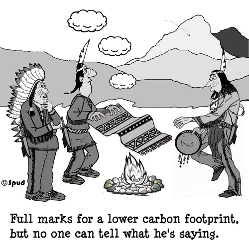 Cartoon: Footprint (medium) by cartoonsbyspud tagged cartoon,spud,hr,recruitment,office,life,outsourced,marketing,it,finance,business,paul,taylor