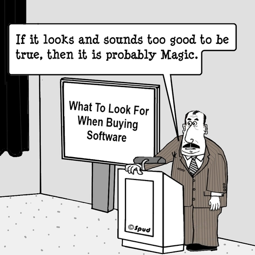 Cartoon: Real Magic (medium) by cartoonsbyspud tagged cartoon,spud,hr,recruitment,office,life,outsourced,marketing,it,finance,business,paul,taylor