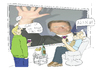 Cartoon: full HD (small) by ailuj tagged hd,tv,westerwelle,klientelpartei,fdp,nachrichten,politik