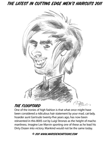 Cartoon: Maennerhaarschnitte 2011 (medium) by ian david marsden tagged haarschnitte,mode,filmstars,popstars,creme,de,la,haute,couture,friseur,coiffeur,cartoon,marsden