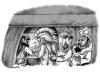 Cartoon: allergic to myrr (small) by ian david marsden tagged cartoon,nativity,cradle,myrrh,three,kinds,marsden