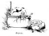 Cartoon: Bad Bad Dog! (small) by ian david marsden tagged dog master axe bathtub bad behaviour naughty pets 