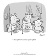 Cartoon: I thought she tasted just right (small) by ian david marsden tagged bears,three,fairytale,goldilocks,bären,märchen,carnivore,vegetarian,cartoon,marsden