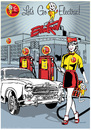 Cartoon: Lets Go Electric! (small) by ian david marsden tagged electric,energy,renewable,alternative,car,automobile,retro,poster,pinup,fifties,sixties,advertising,illustration,illustrator,vector,marsden