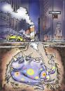 Cartoon: New York City steam monster (small) by ian david marsden tagged new york steam subway monster