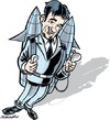 Cartoon: Rocket Man Cartoon (small) by ian david marsden tagged rocket,man,jetpack,backpack,future,science,tech