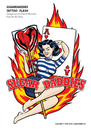 Cartoon: Tattoo Flash Pinup Sugardaddies (small) by ian david marsden tagged tattoo,flash,pinup,pin,up,girl,retro,classic,sugar,daddy,sugardaddies,marsden