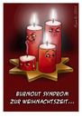 Cartoon: Burnout Syndrom (small) by Miguelez tagged burnout,syndrom,müde,kerze,advent,weihnachten,feuer