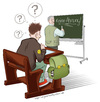 Cartoon: Dummer Schüler... (small) by Miguelez tagged schüler schule dumm lehrer