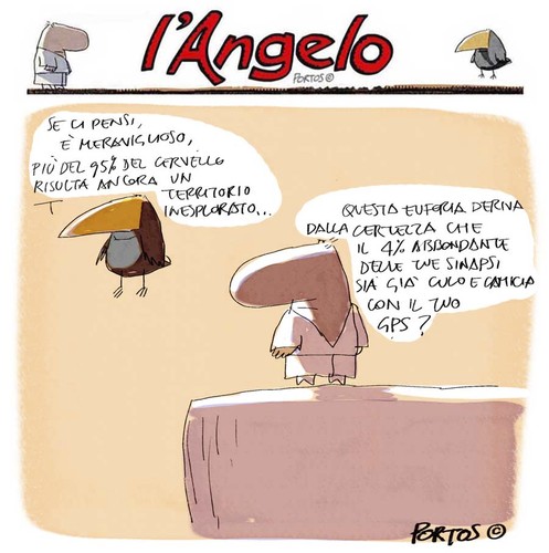 Cartoon: cervello brain (medium) by portos tagged brain,gps