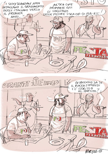 Cartoon: Primarie PD (medium) by portos tagged primarie,pd,premier,rocco,siffredi