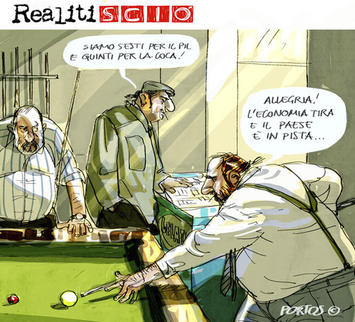 Cartoon: risultati (medium) by portos tagged pil,coca,italia,classifica