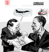 Cartoon: G8 Deauville (small) by portos tagged berlusconi obama italia dittatura dei giudici g8