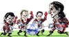 Cartoon: Milan (small) by portos tagged milan,ibrahimovic,gattuso,ambrosini,flamini