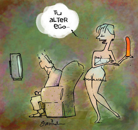 Cartoon: Alter ego (medium) by Garrincha tagged 