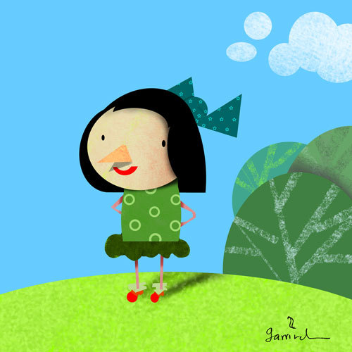Cartoon: Antonella and her red shoes. (medium) by Garrincha tagged ilo