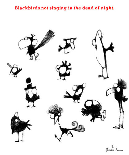 Blackbirds. By Garrincha | Famous People Cartoon | TOONPOOL