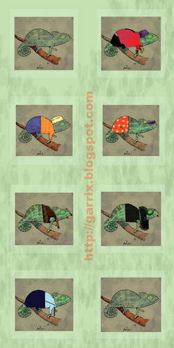 Cartoon: chameleon (medium) by Garrincha tagged comics,cartoons