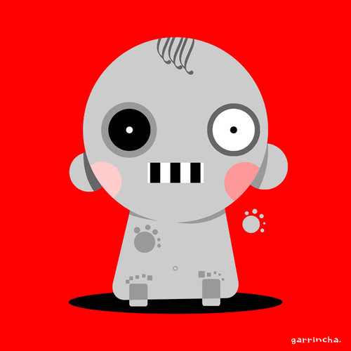 Cartoon: Creepy baby. (medium) by Garrincha tagged kids,illustration