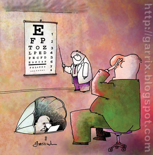 Cartoon: Eye exam (medium) by Garrincha tagged eye,exam,gag,cartoon,garrincha