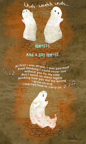 Cartoon: Ghosts (medium) by Garrincha tagged mysteries,gays,ghosts