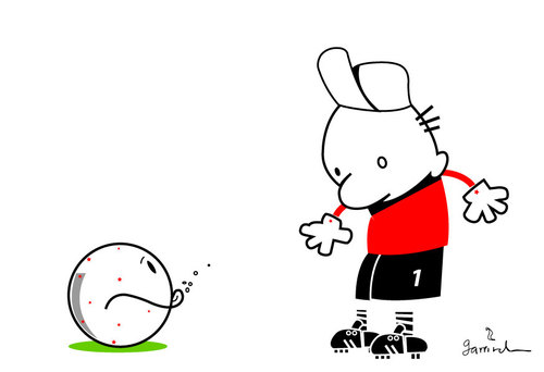 Cartoon: Goalie (medium) by Garrincha tagged vector,illustration