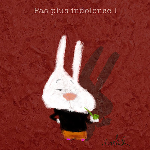 Cartoon: Indolence. (medium) by Garrincha tagged illustration,animals,rabbits,photoshop