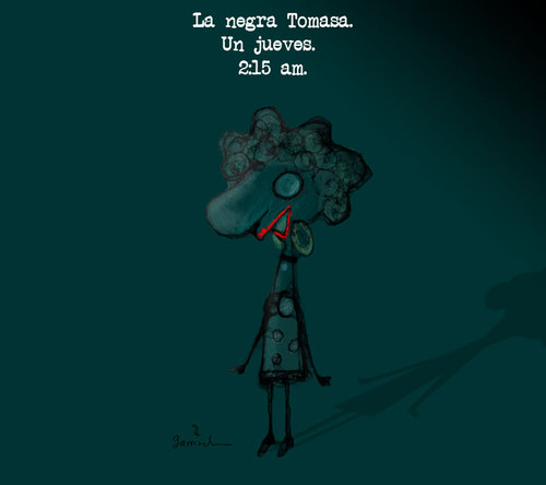 Cartoon: La negra Tomasa (medium) by Garrincha tagged illustration,popular,songs