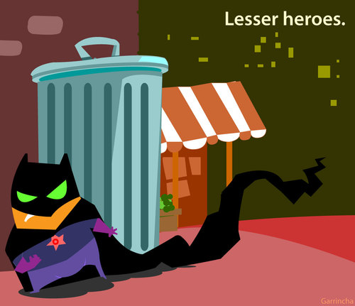 Cartoon: Lesser hero (medium) by Garrincha tagged illustration