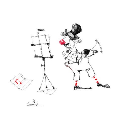 Cartoon: Music (medium) by Garrincha tagged music,personalities,rock,stars