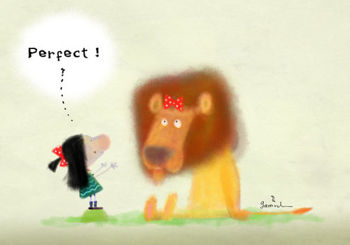 Cartoon: Pattie and Phil the Lion (medium) by Garrincha tagged illustration