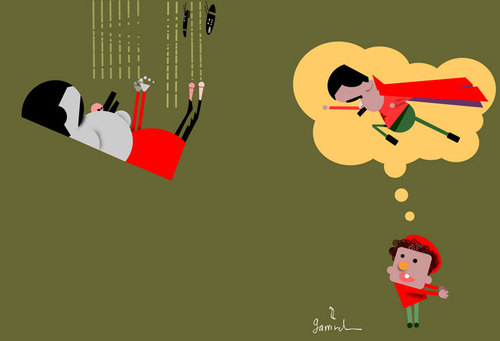Cartoon: Perspective. (medium) by Garrincha tagged illustration
