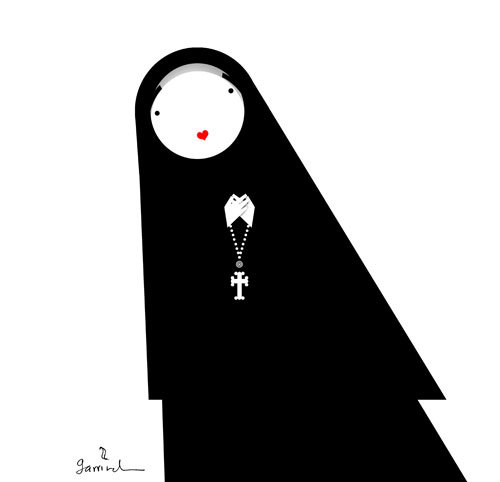 Cartoon: Sor Pizpireta (medium) by Garrincha tagged ilo