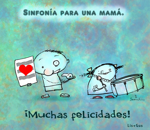 Cartoon: Symphony for a Mom (medium) by Garrincha tagged mothers,day