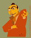 Cartoon: Django reinhardt (small) by Garrincha tagged guitar,django,gipsy,music