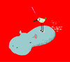 Cartoon: Farting lady in red (small) by Garrincha tagged vector,illustration