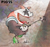 Cartoon: pigZZ (small) by Garrincha tagged pigs music rock
