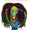 Cartoon: Robert Nesta Marley (small) by Garrincha tagged music reggae artist guitar