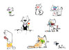 Cartoon: The coolness of being a cat. (small) by Garrincha tagged cats,animals,coolness