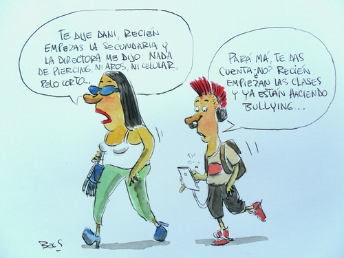 Cartoon: adolecentes (medium) by el Becs tagged becs