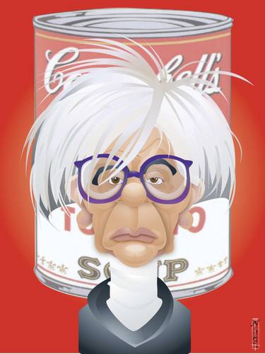 Cartoon: Andy Warhol (medium) by buzz tagged warhol