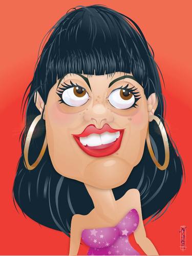 Cartoon: Lily Allen (medium) by buzz tagged lily