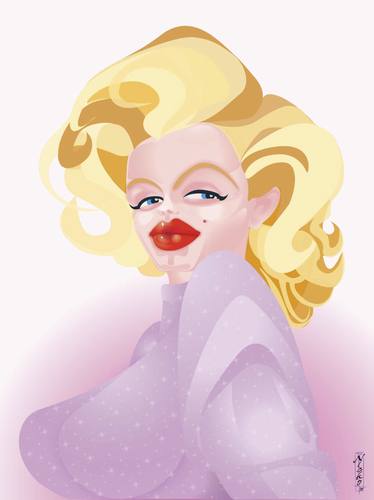 Cartoon: Marilyn Munroe (medium) by buzz tagged marilyn