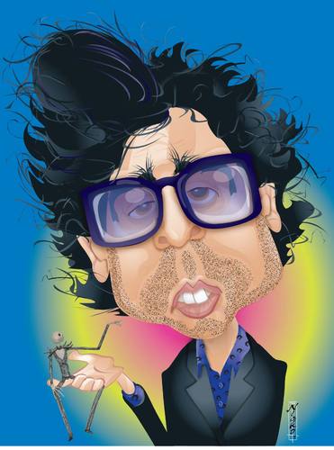 Cartoon: Tim Burton (medium) by buzz tagged burton