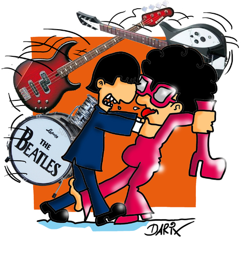 Cartoon: Disco vs Beat (medium) by darix73 tagged disco,beat
