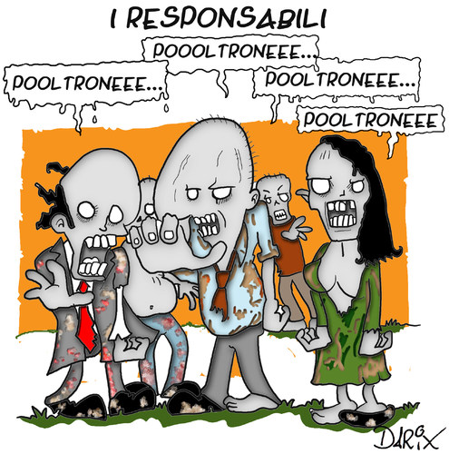 Cartoon: I responsabili (medium) by darix73 tagged responsabili,berlusconi,poltrone,corruzione