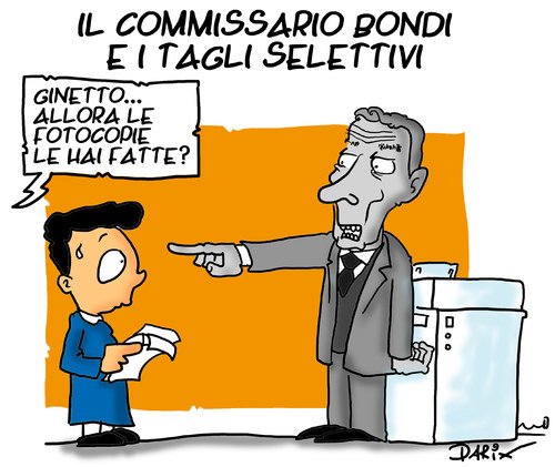 Cartoon: Tagli selettivi (medium) by darix73 tagged bondi,tagli,darix
